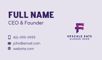 Gradient Origami Letter F Business Card Image Preview