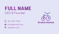 Purple Bicycle  Business Card
