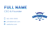 Hockey Sports Shield Business Card Design