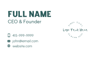 Unique Freestyle Wordmark Business Card Design