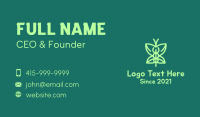 Green Medical Butterfly Business Card