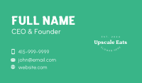 Simple White Wordmark Business Card Image Preview