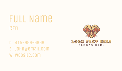 Heart Cookie Dessert Business Card Image Preview