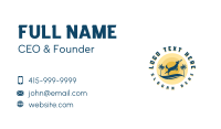 Beach Dog Frisbee Business Card Design