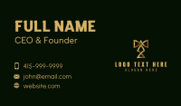 Elegant Golden Hotel Letter T Business Card
