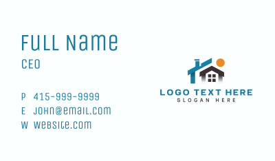 House Roof Realtor Business Card
