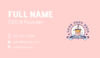 Quirky Bubble Tea Beverage Business Card Design