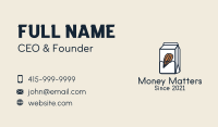 Almond Milk Carton Business Card