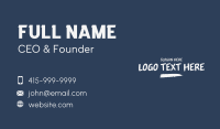 Brush Text Wordmark Business Card