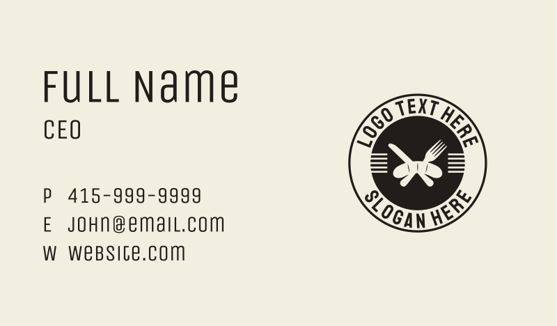 Deli Business Card example 1