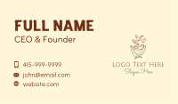Minimalist Leafy Coffee  Business Card