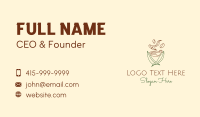 Minimalist Leafy Coffee  Business Card Design