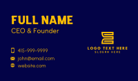 Yellow Business Letter E Business Card Design