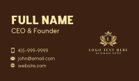 Floral Crest Crown Business Card