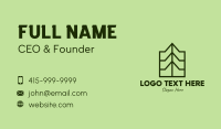 Green Geometric Mountain Business Card