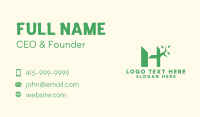 Tree Branch Letter H Business Card