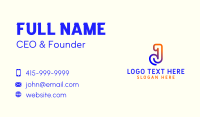 Generic Monoline Letter J Business Card Design