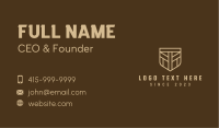Medieval Brown Shield Business Card
