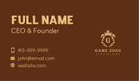 Monarch Crown Lettermark Business Card