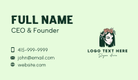 Floral Beautiful Lady Business Card