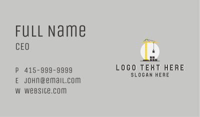 Tower Crane Construction Builder Business Card Image Preview