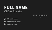 First Class Business Card example 2