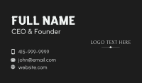 Minimalist Elegant Wordmark Business Card