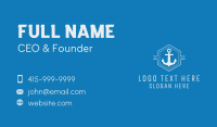 Maritime Anchor Badge Business Card Design