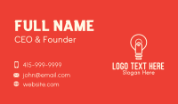Light Bulb Price Tag Business Card Design