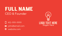 Light Bulb Price Tag Business Card