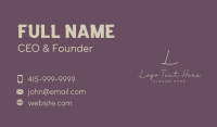 Deluxe  Elegant Letter Business Card