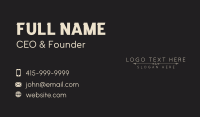 Minimalist Elegant Wordmark Business Card