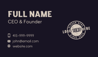 Circle Grunge Stamp Business Card