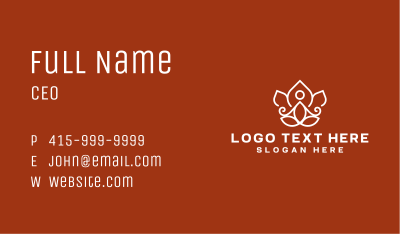 Yoga Lotus Leaf Business Card