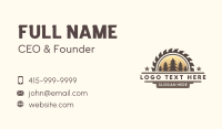 Sawmill Lumberjack Logging Business Card Design