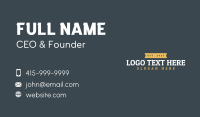 Masculine Branding Wordmark Business Card Design