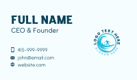 Surfer Surfing Man Business Card Design