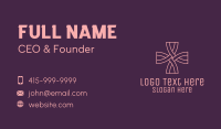 Pink Religious Cross Business Card Design