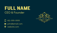 Luxurious Floral Ornament Business Card Design