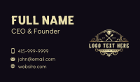 Elegant Restaurant Shield Business Card