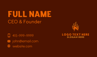 Orange Fire Bear Business Card Design