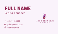 Dancing Woman Performer Business Card Design