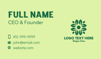 Green Flower Leaf Business Card Design
