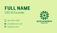 Green Flower Leaf Business Card