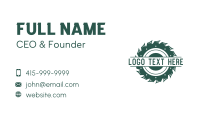 Carpentry Saw Badge Business Card