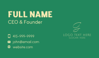 Feminine Salon Letter G Business Card Design