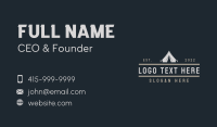 Tent Camping Gear Business Card