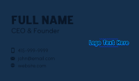 Blue Water Wordmark Business Card Design