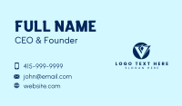 Modern Finance Letter V Business Card