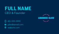 Gaming Glow Wordmark Business Card Image Preview